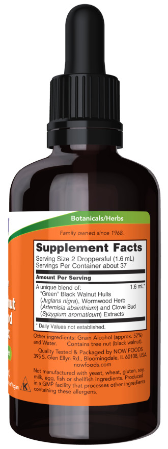 Now Foods Fresh Green Black Walnut Wormwood Complex 2 fl oz 60 ml 11/29EXP
