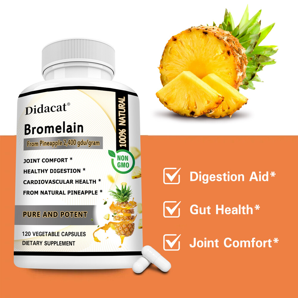 Bromelain 500mg – Natural Immune Support Supplement, Promote Digestive Health