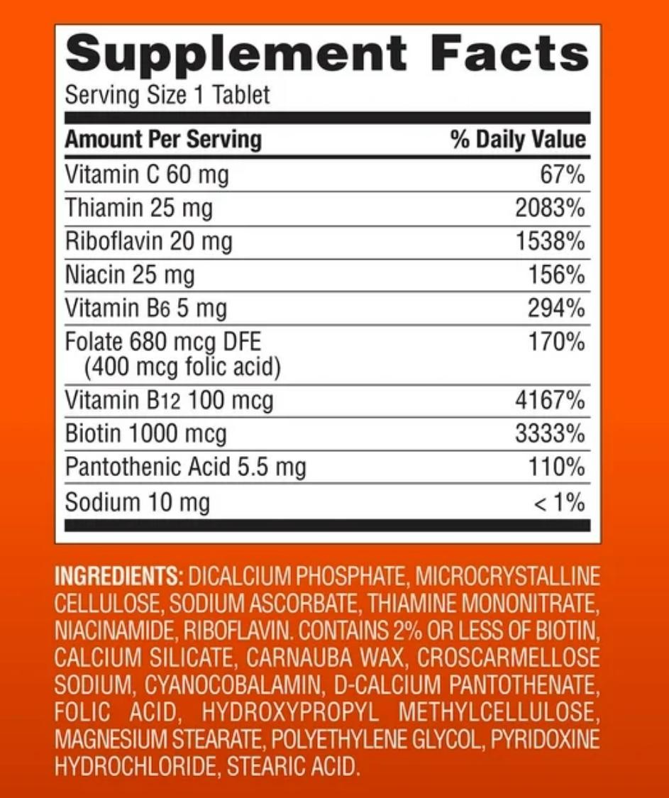 Members Mark Super B-Complex Dietary Supplement (300 Count)