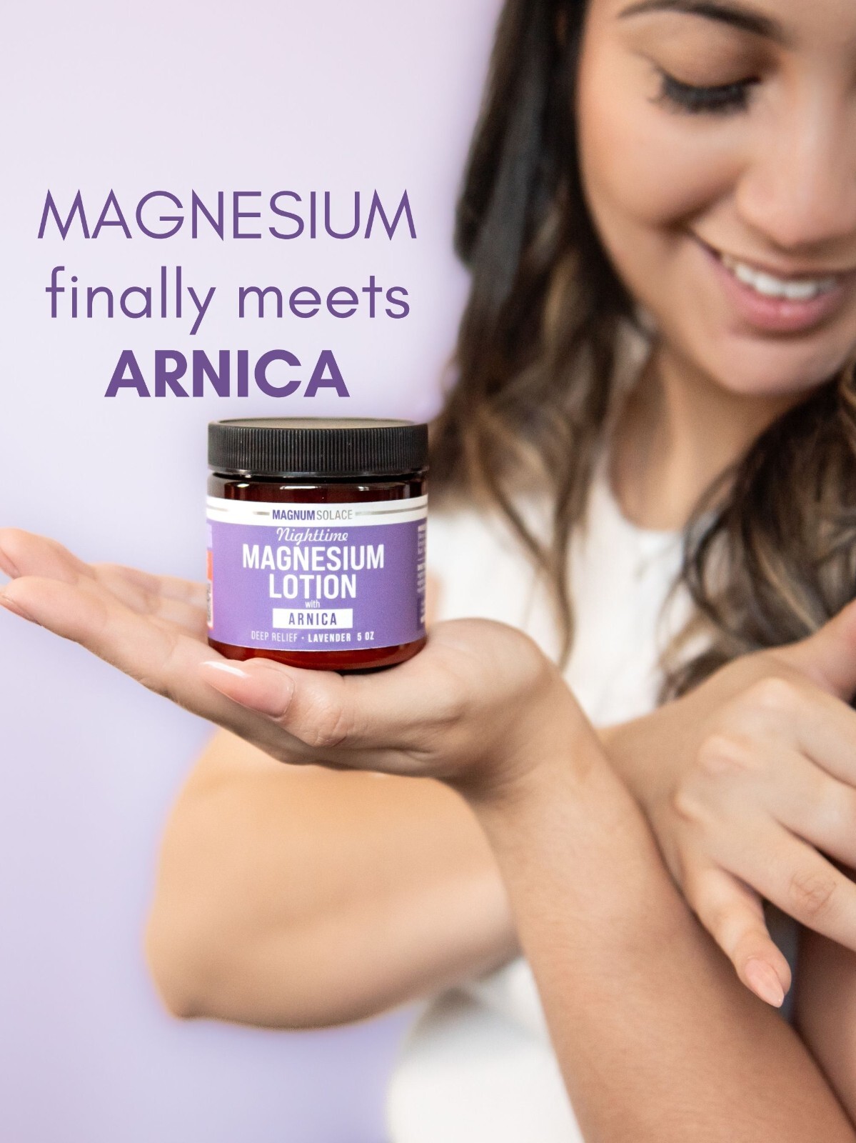 Magnum Solace Nighttime Magnesium Lotion with Arnica, 5 oz
