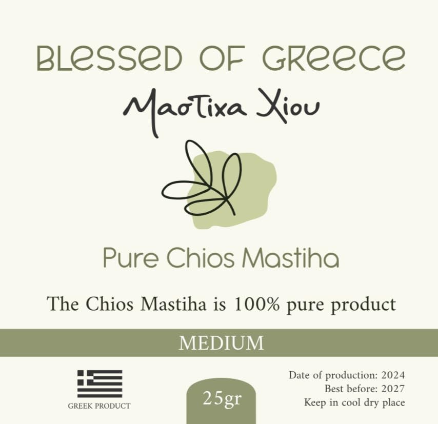 100% Pure Mastic Gum – Chios Mastiha Medium Tears 25g (0.88oz) Pack