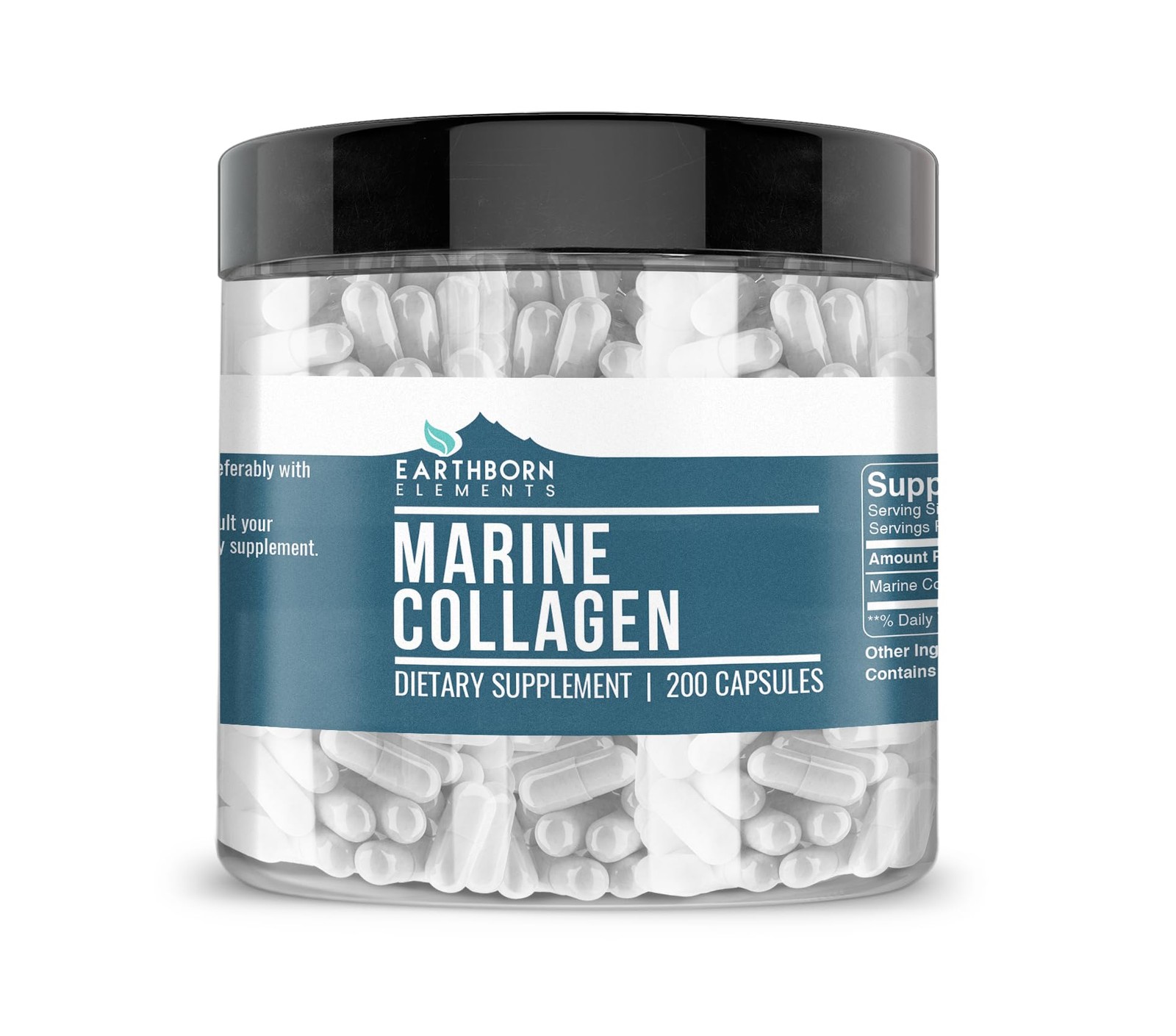 Earthborn Elements Collagen Peptides (200 Capsules) 1 Count (Pack of 200)