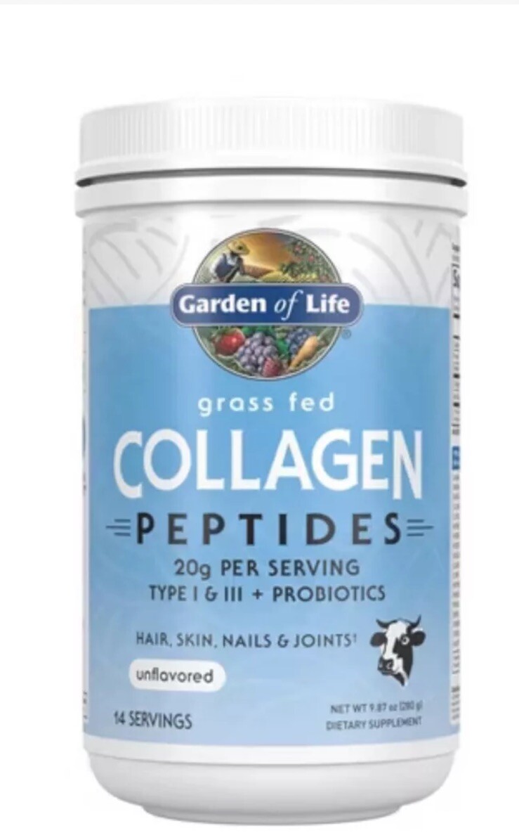 Garden of Life Grass Fed Collagen Peptides Powder – Unflavored Exp 10/2025 Lot 2