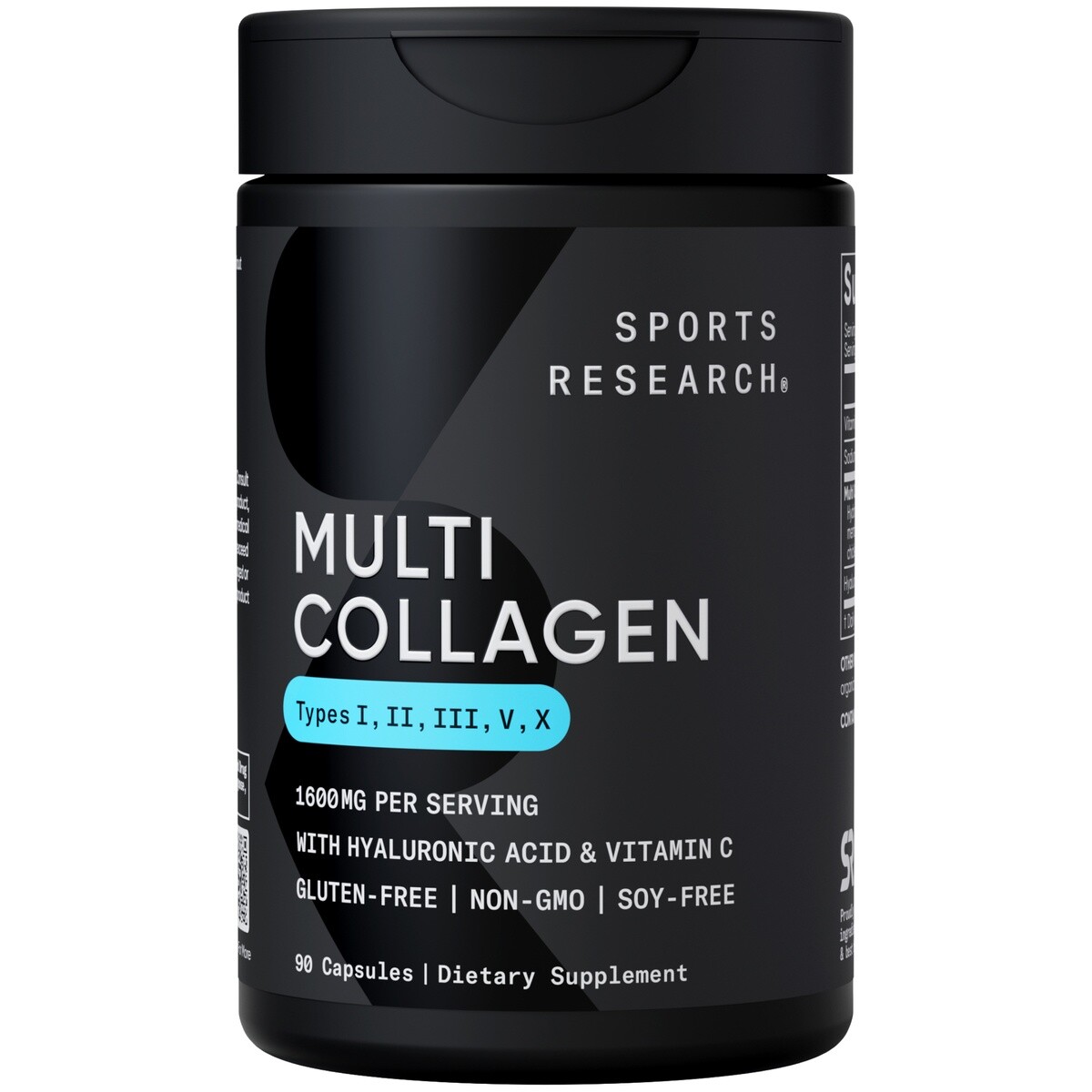 Multi Collagen (Type I, II, III, V, X) + Hyaluronic Acid + Vit. C (90 Capsules)