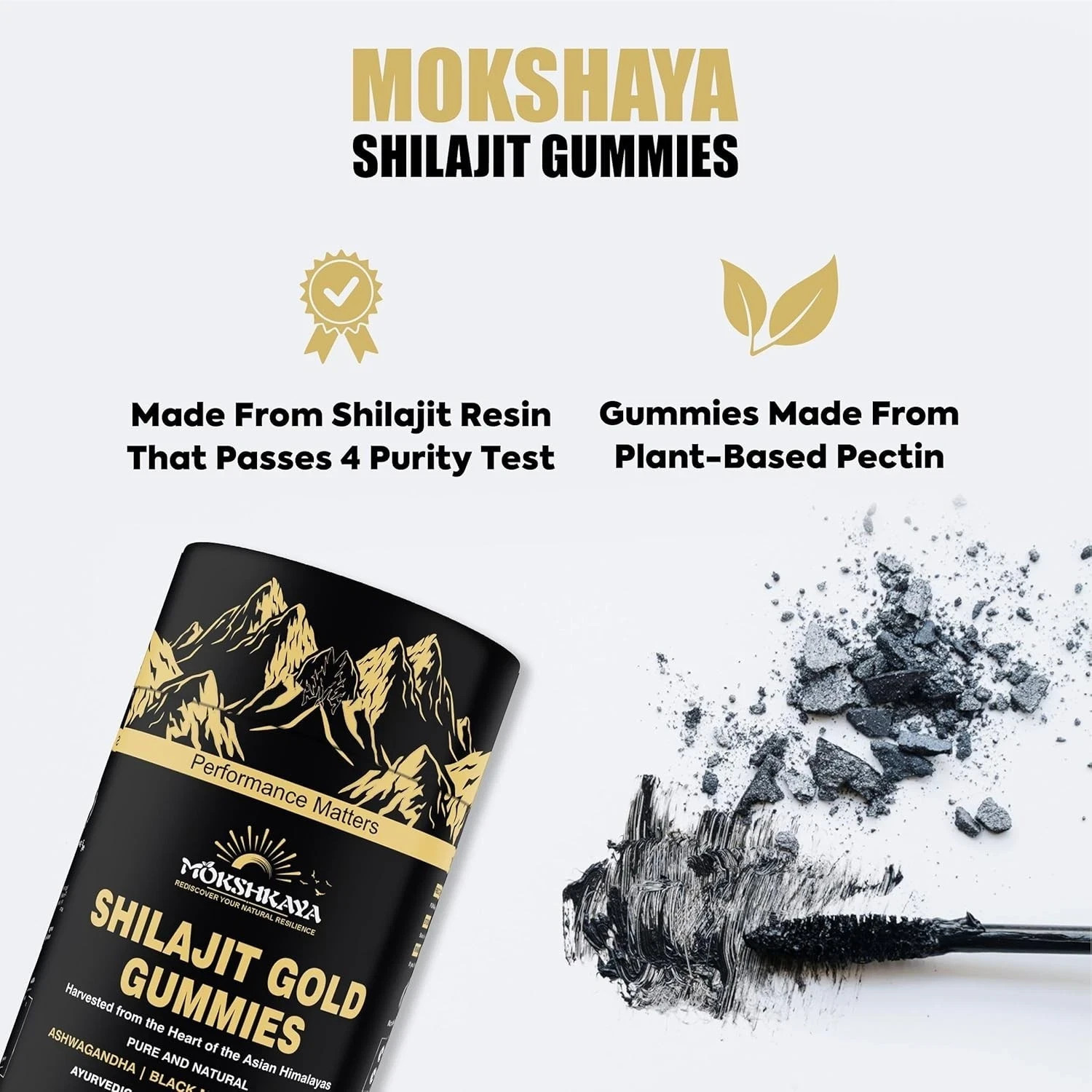 Premium Shilajit Gummies for Energy & Focus Himalayan Gold Grade 60 Pack offer++