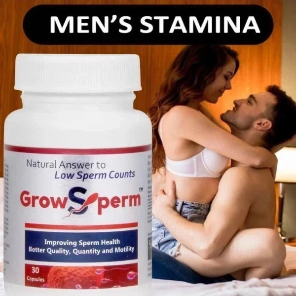 Grow Sperm Men Herbal Wellness Capsules Natural Vitality Support 30 Veg Capsules