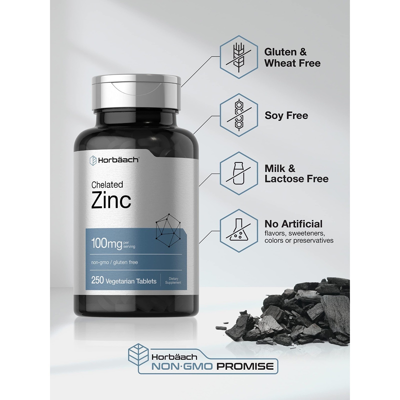 Chelated Zinc Supplement 100mg | 250 Tablets