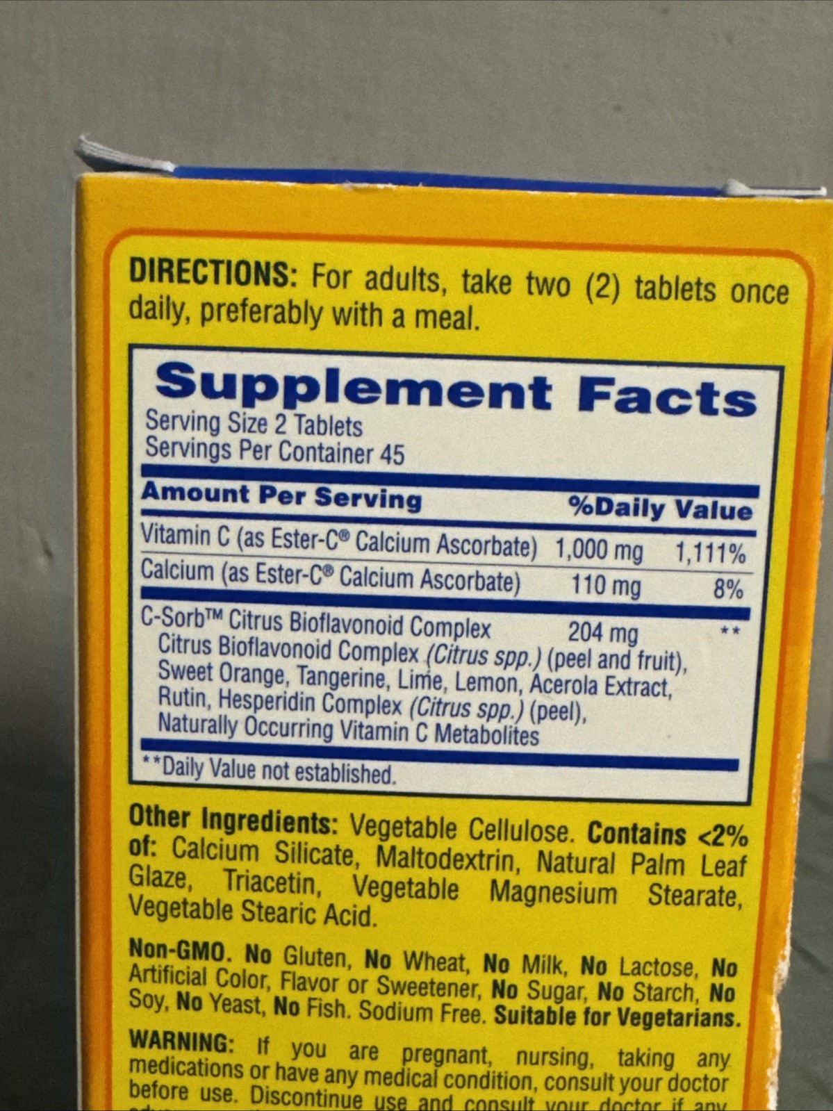 Ester C VITAMIN C 24 Hour Immune Support 500mg 90 Tablets – 06/2025