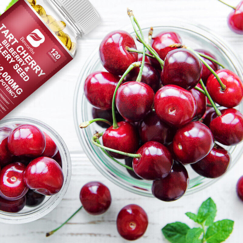 Organic Tart Cherry 12000mg 10:1 Extract Equivalent, 120 Vegetarian Capsules