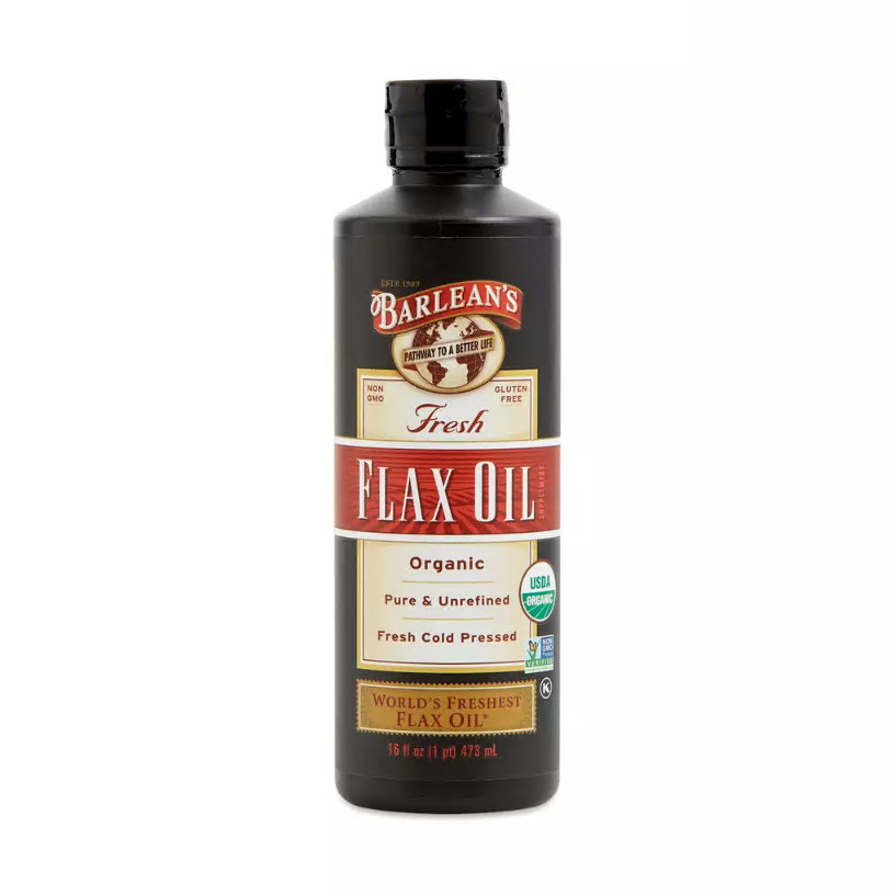 Barlean’s Organic Fresh Flax Oil 16 oz Gluten-Free, Kosher, Organic, Exp 2027+