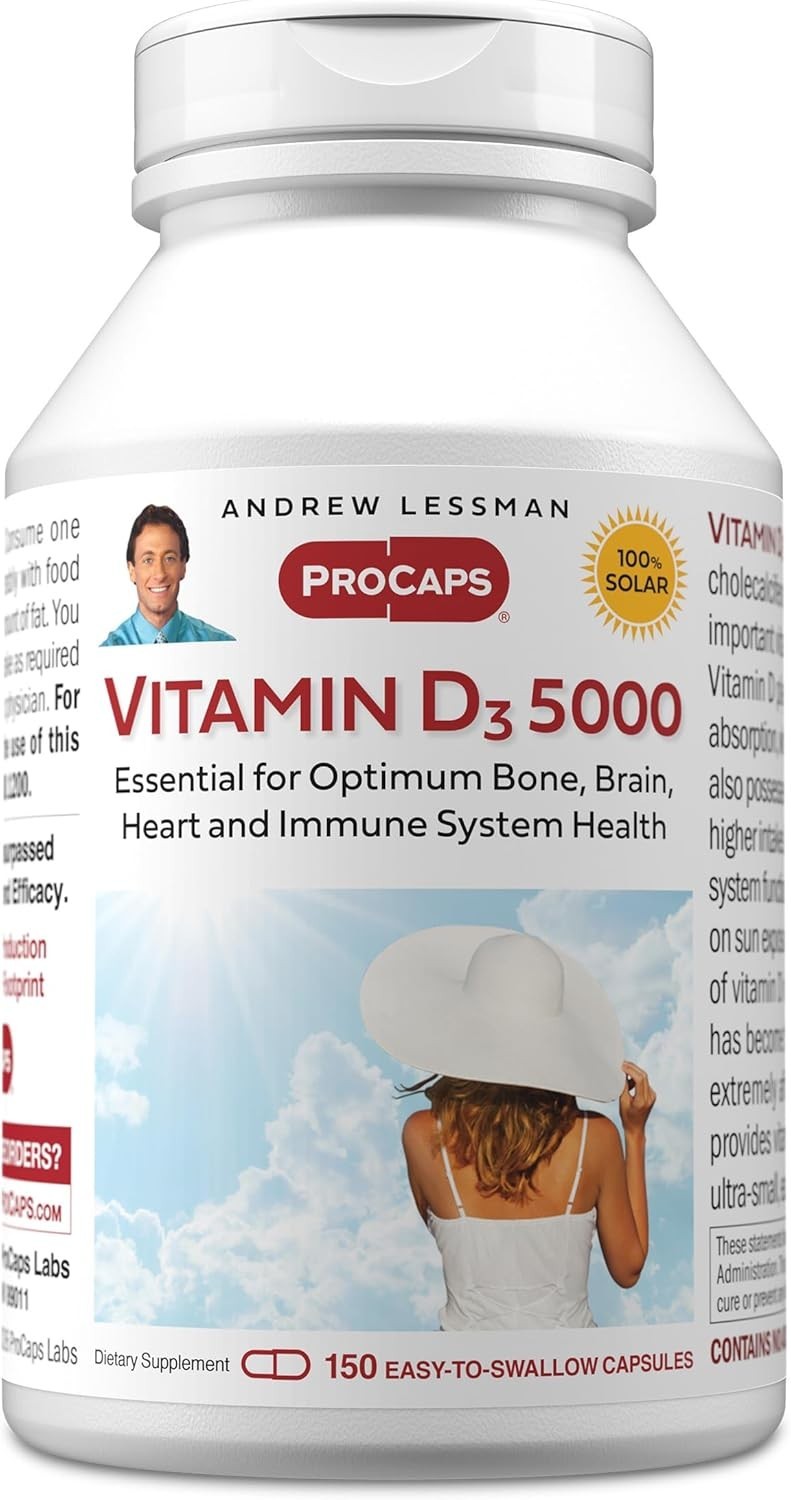 Vitamin D3 5000 IU 150 Capsules High Potency Immune Bone Joint Health Support