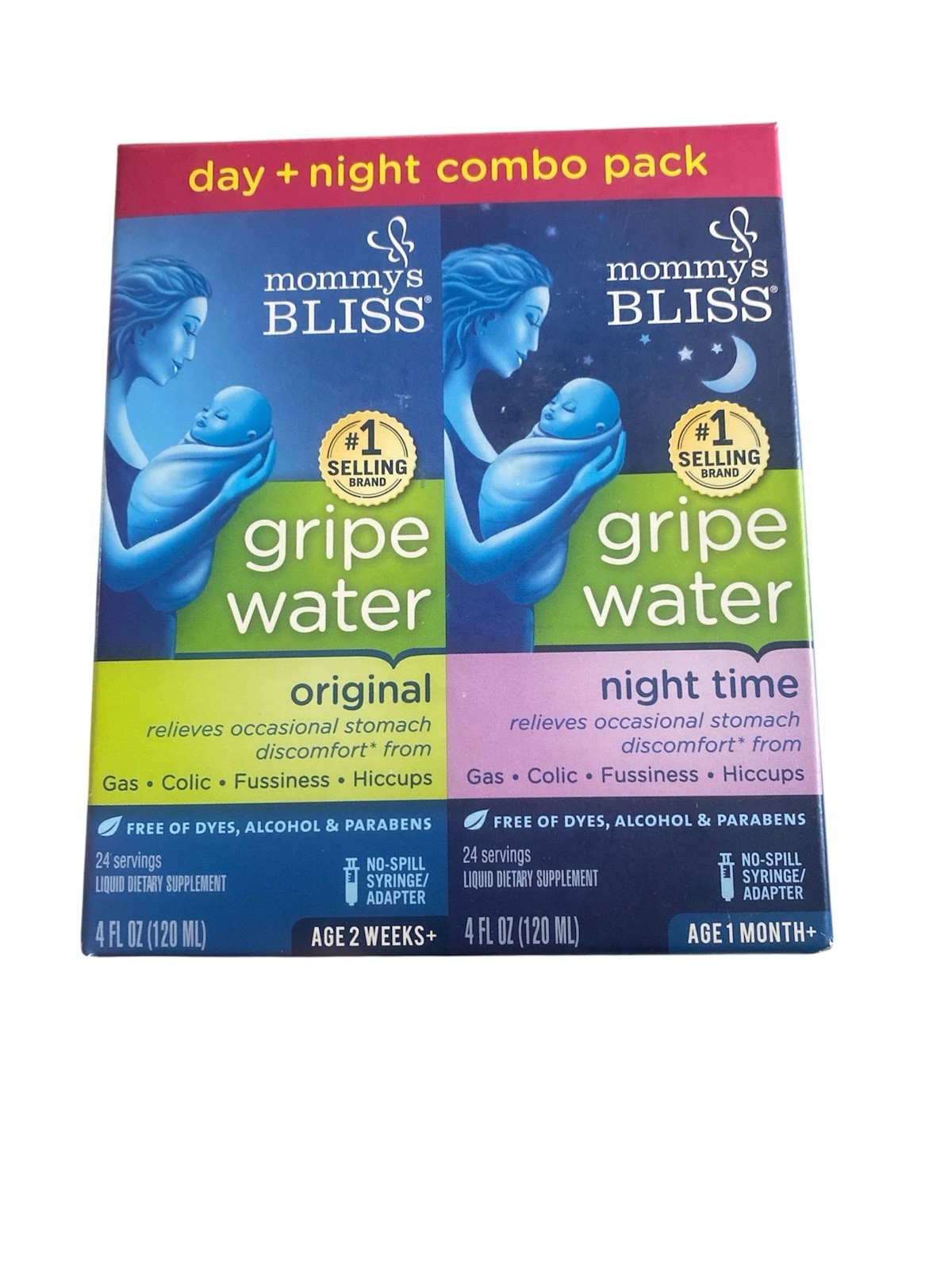 Mommy’s Bliss Gripe Water Day + Night Combo Original & Night Time Exp. 01/2026
