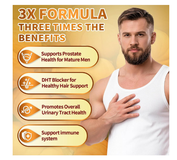 Pumpkin Seed Oil with Saw Palmetto 180-count Energy Booster Body Support Tablets