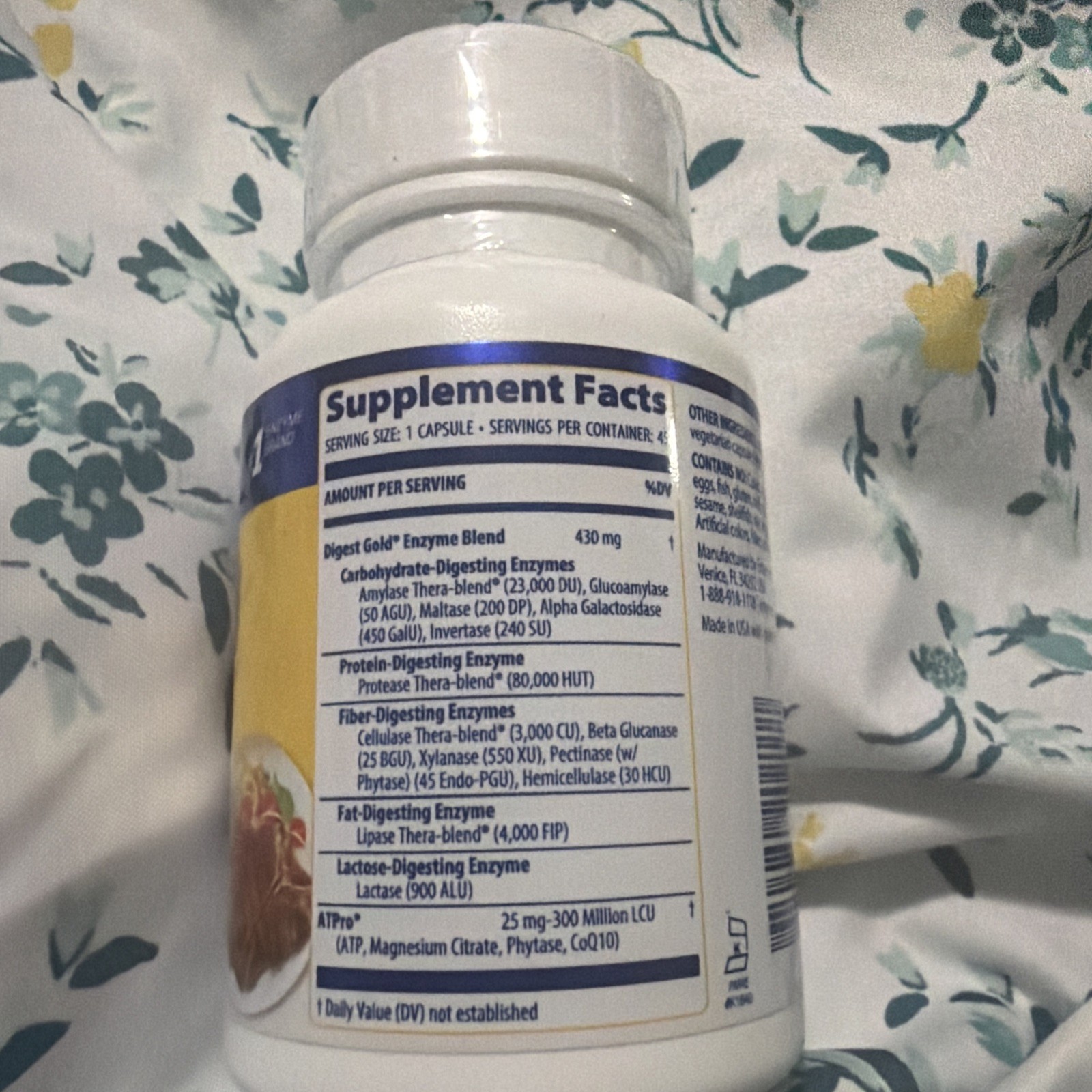 Enzymedica Digest Gold Digestive Support Supplement Capsules, 45 Count