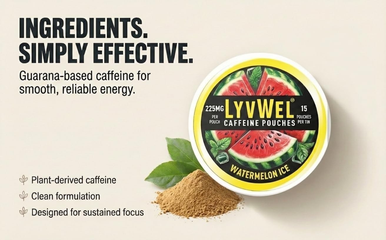 Energy Management: 225mg Caffeine Pouches – Focus & Energy Without Nicotine