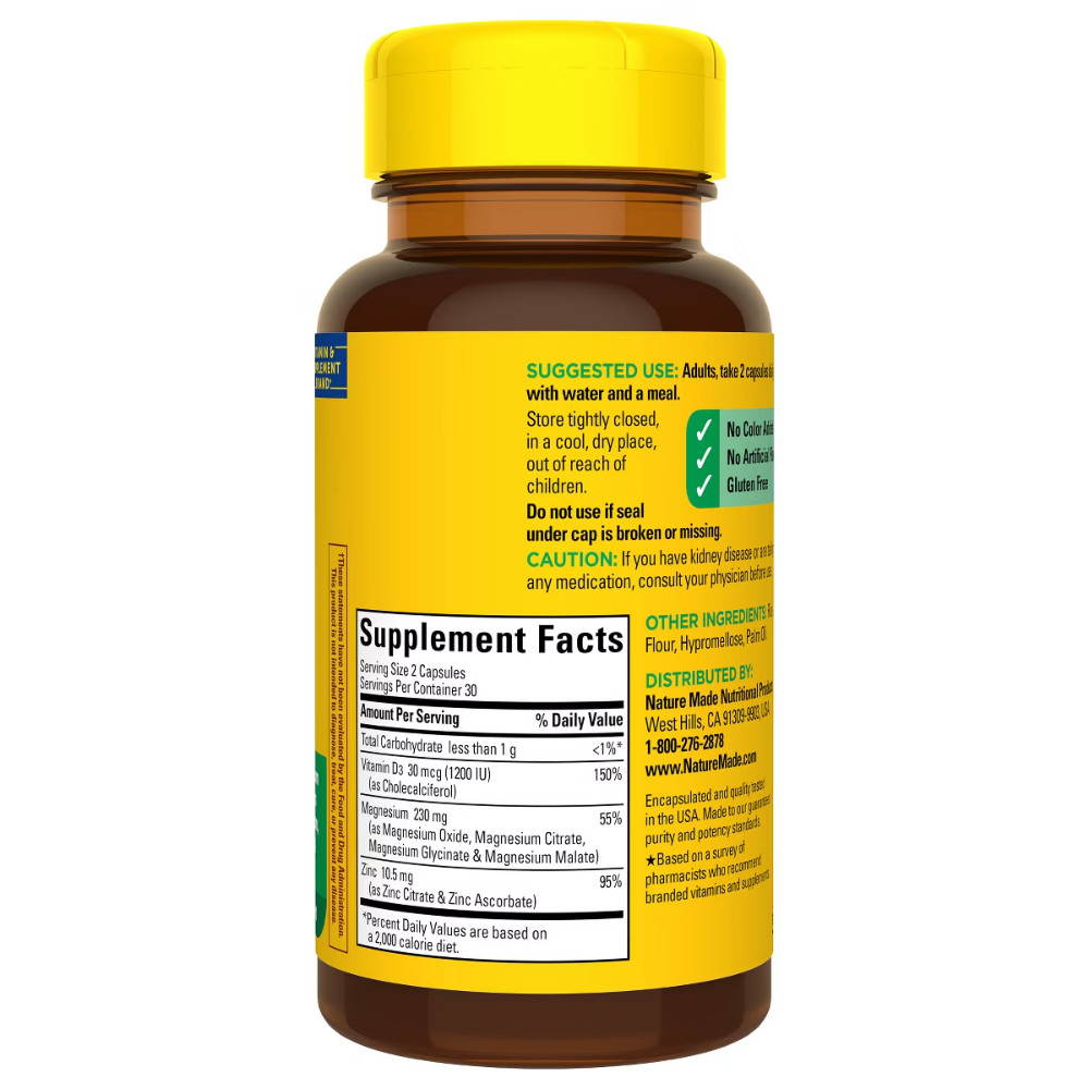 Nature Made Magnesium Complex Capsule – 60ct: Multivitamin, Unflavored