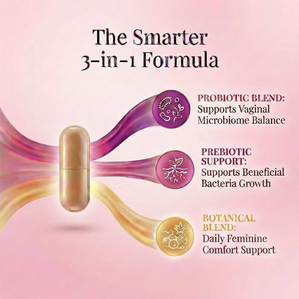 VAGINAL PROBIOTIC FOR WOMEN – 7 BILLION CFU BLEND, DAILY WOMENS PROBIOTIC