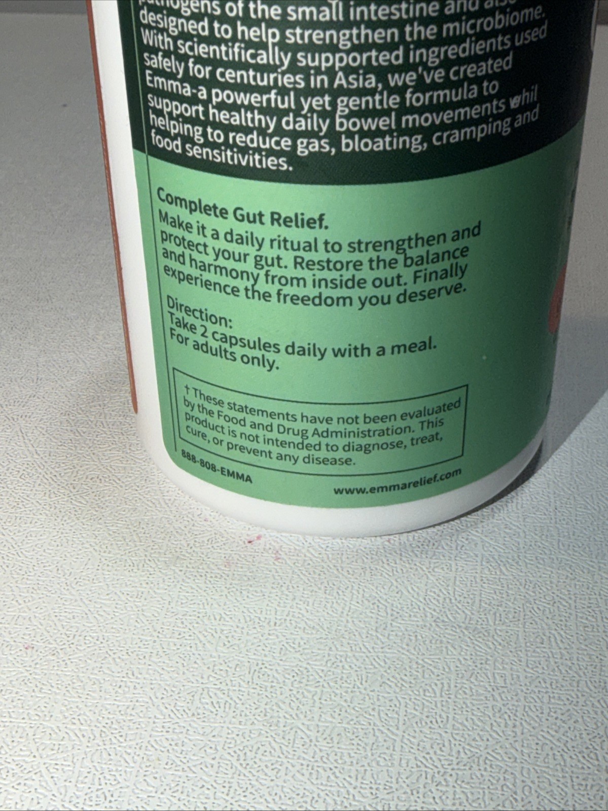 Emma Gut Health Daily Digestive Supplement Bloating & Gas Relief 60 Capsules New