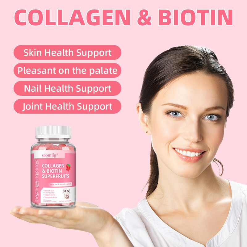 Collagen & Biotin 60 Gummies – Nails & Hair,Support Your Health And Beauty