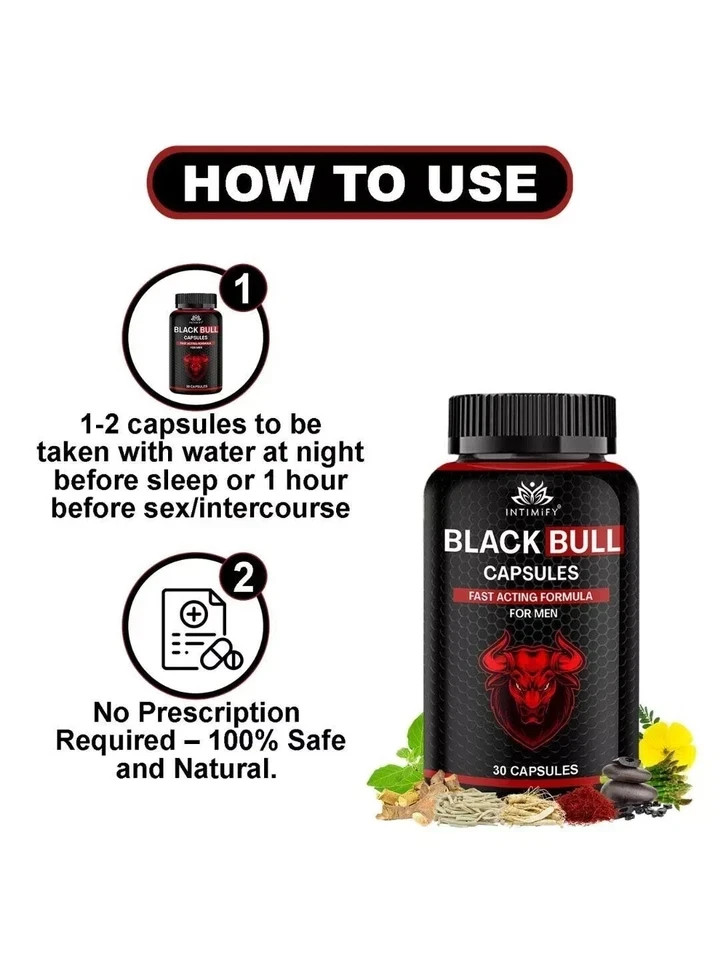 NEW . 30 Powerful Capsules . Works In 10 Minutes. 100% Money Back Guaranteed
