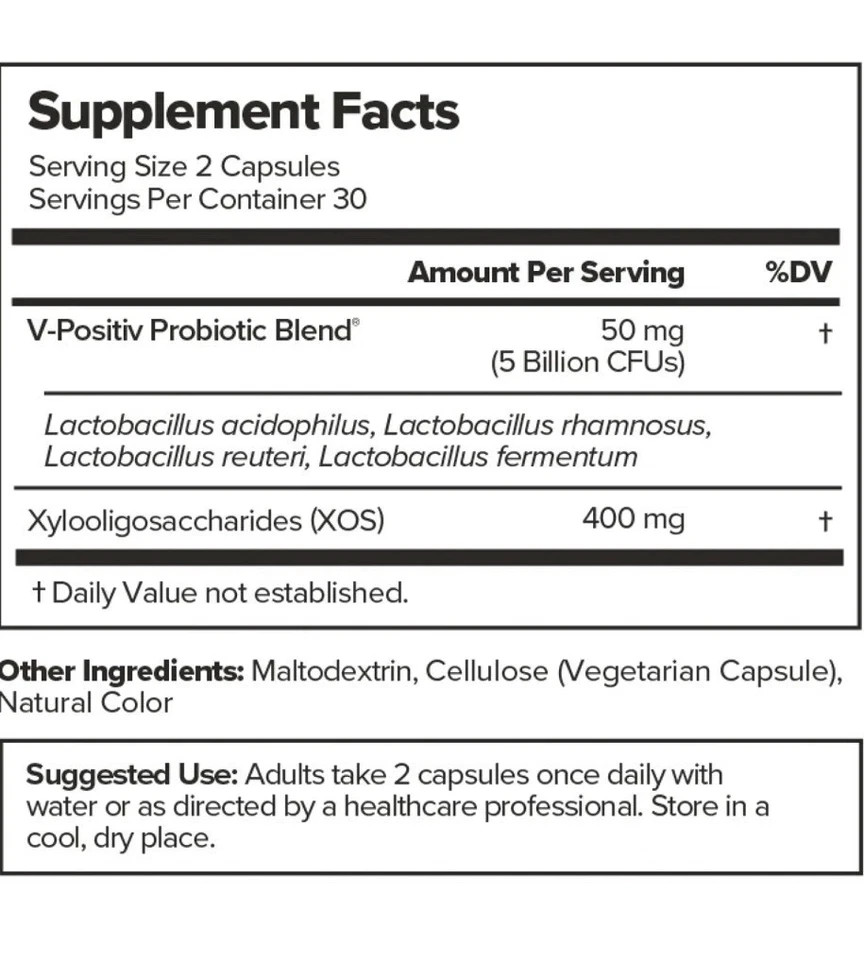 URO O Positiv Vaginal Probiotics for Women pH Balance w/ Prebiotic New