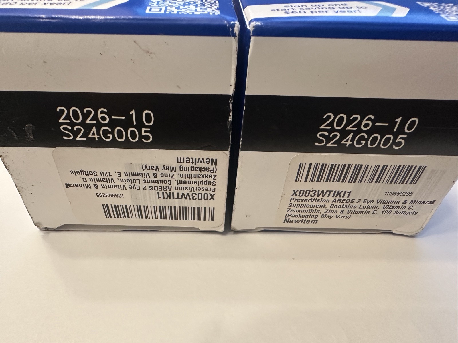 2 Pack PreserVision AREDS 2 Eye Vitamins 120 Softgels, Exp 10/2026