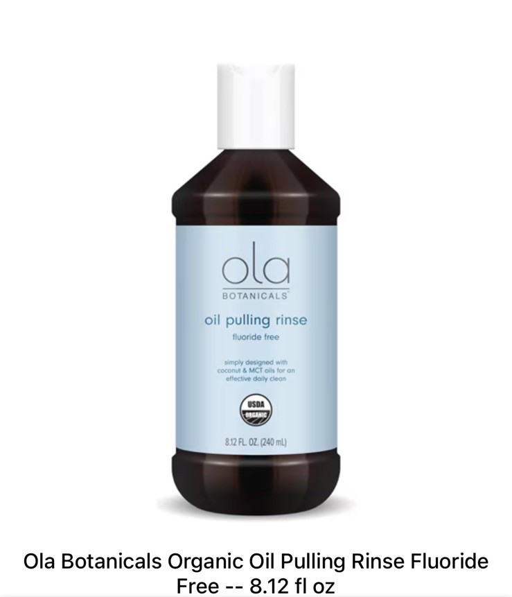 Ola Botanicals Oil Pulling Rinse (8.12 Oz) USDA Certified Organic Rinse Mouth