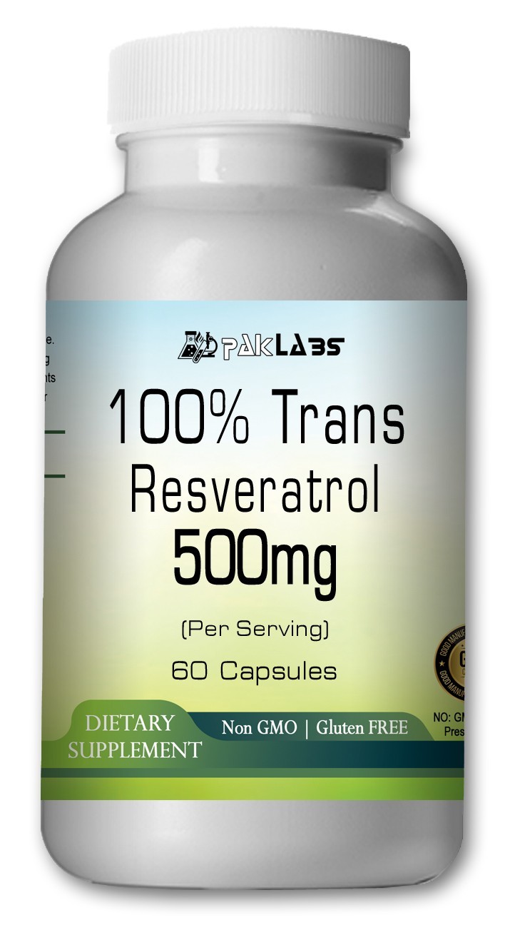 Trans Resveratrol 500mg Capsules serving- USA Deal..