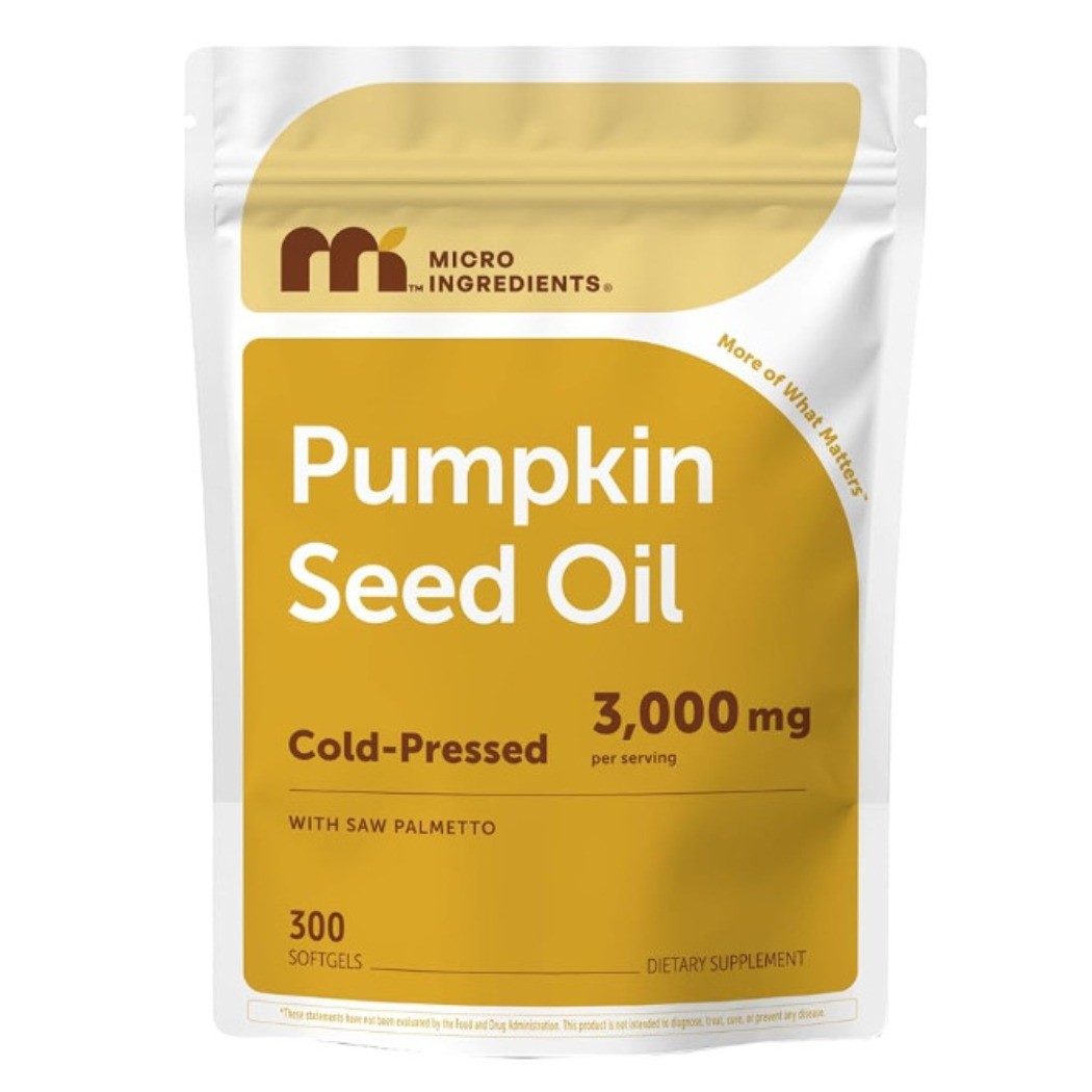 Micro Ingredients Pumpkin Seed Oil with Saw Palmetto Cold Pressed 300 Softgels