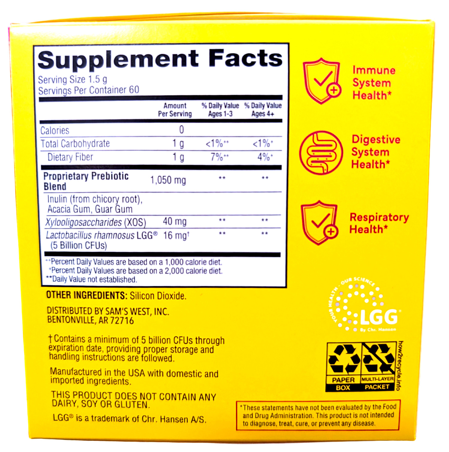 Member’s Mark Children’s Daily Probiotic Powder 60 Count EXP 03/2027