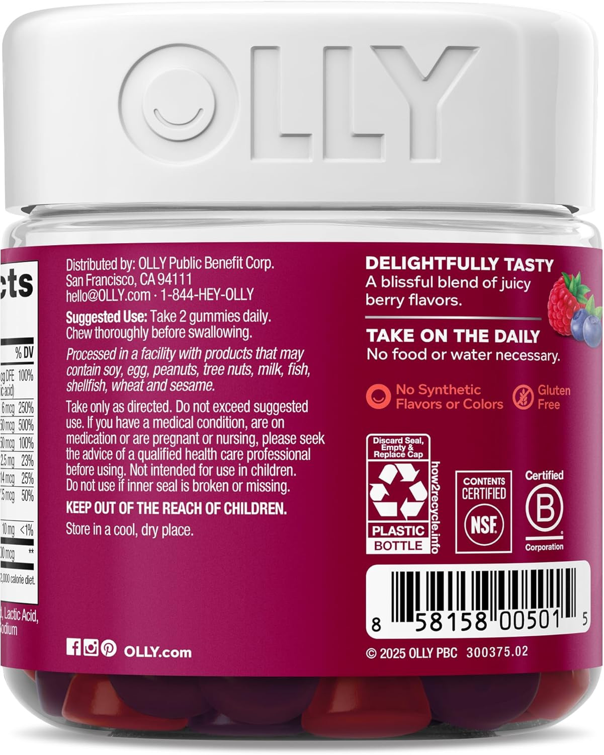 Women’S Multivitamin Gummy, Vitamins A, D, C, E, Biotin, Folic Acid, Adult Chewa