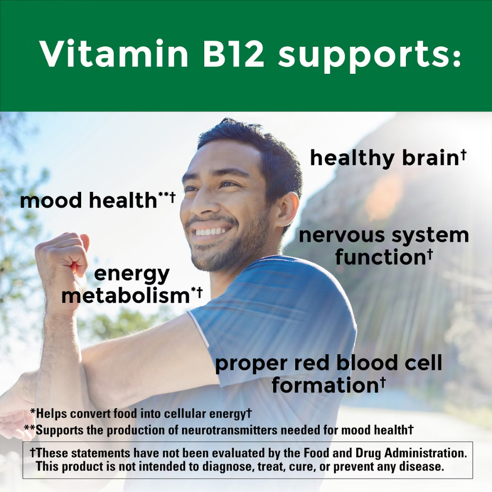Nature Made Vitamin B12 1000 mcg, Energy Metabolism Support Time Release Tablets