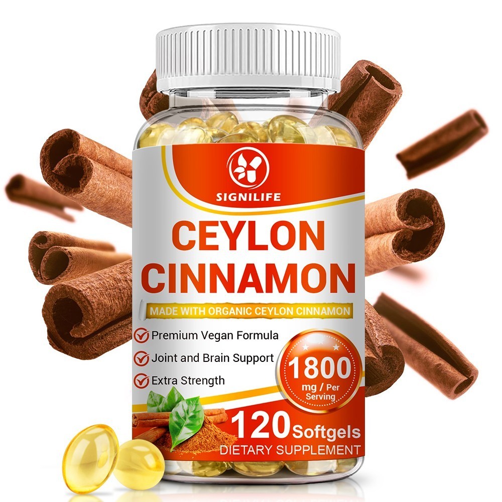 Pure Cinnamon Capsules, True Sri Lanka Certified Organic Ceylon Cinnamon Pills-