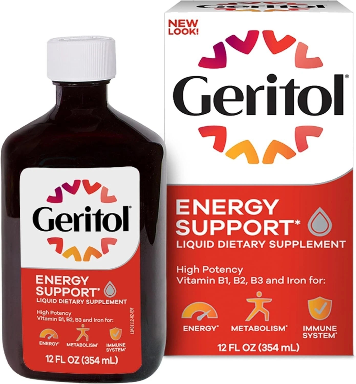 4 Pack Geritol Liquid B-Vitamins & Iron Supplement 12 Oz ( 354 ml ) Each