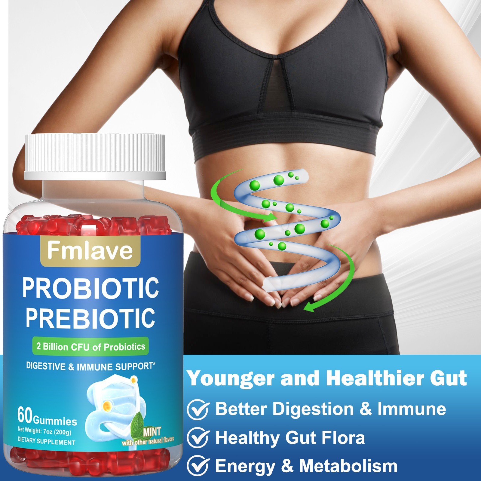 2x Digestive Advantage Probiotic Gummies 120 Count Exp 03/2027 Immune Gut Health