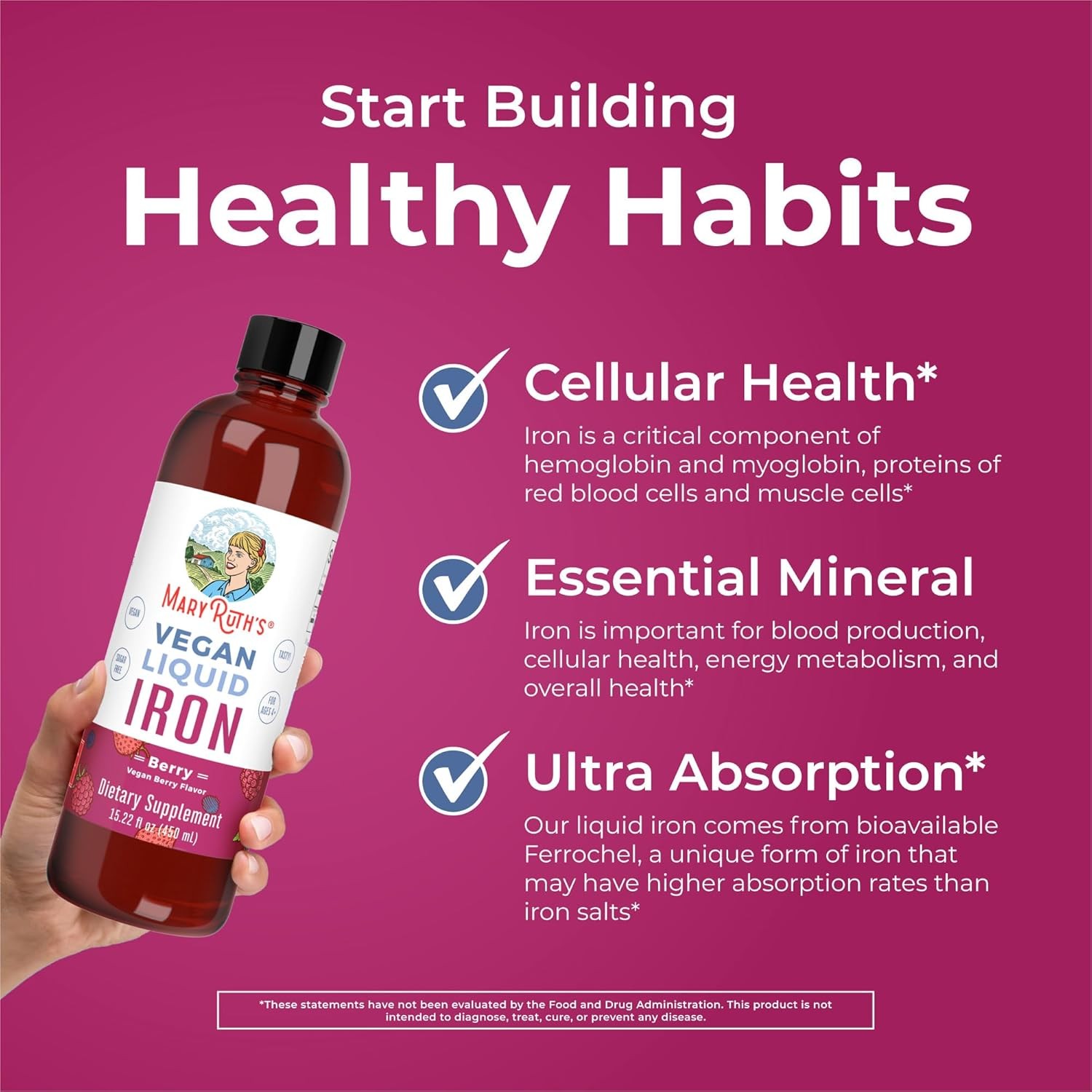 MaryRuth’s MaryRuth’s Liquid Morning Multivitamin +Hair Growth (Peach Mango