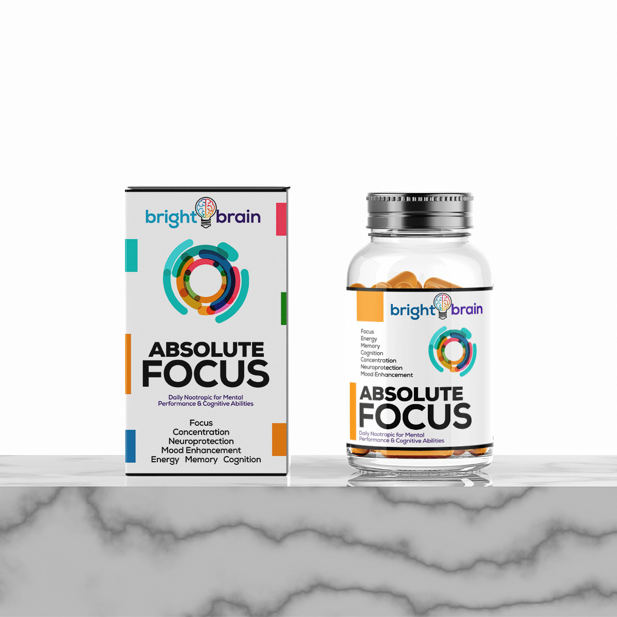 Bright Brain Absolute Focus Supplement – #1 Nootropic For Focus, Energy, Memory+
