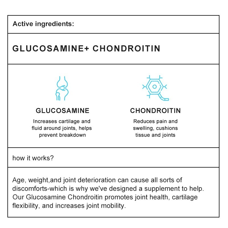 3 Packs 1500mg Glucosamine Chondroitin Capsules Collegan & MSM Supplement