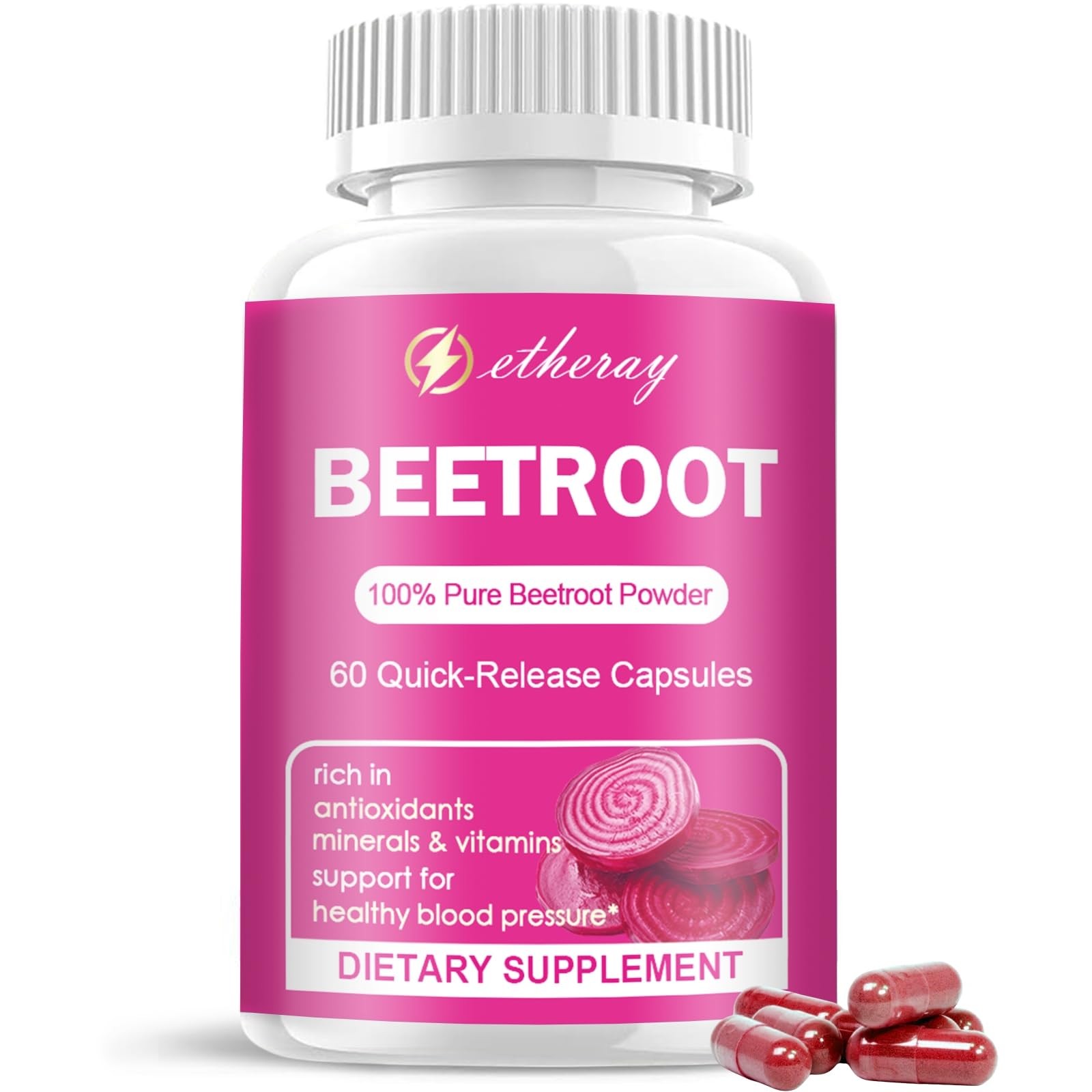 etheray Beet Root Capsules 60 Count