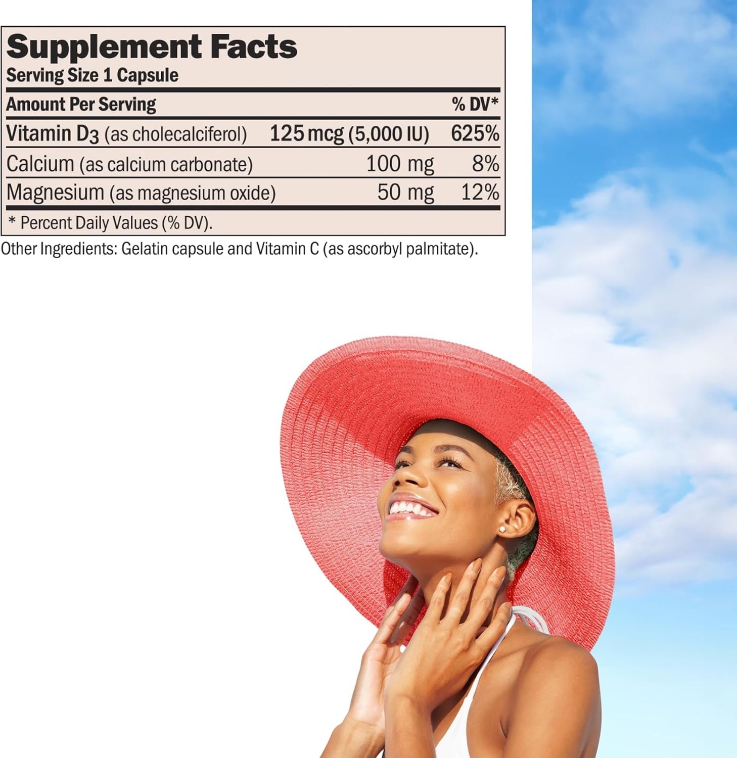 Vitamin D3 5000 IU 150 Capsules High Potency Immune Bone Joint Health Support