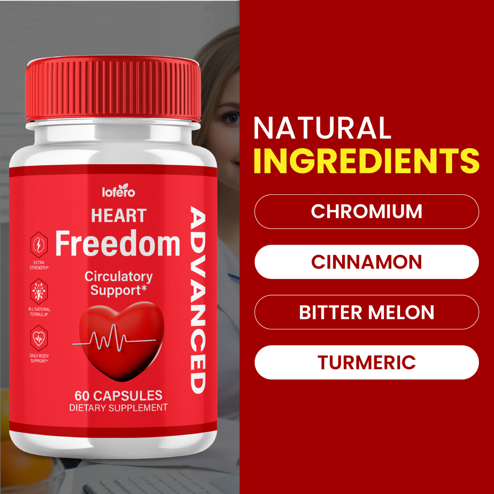 Heart Freedom Capsules Advanced Circulatory Health Support Blood Pressure (60ct)