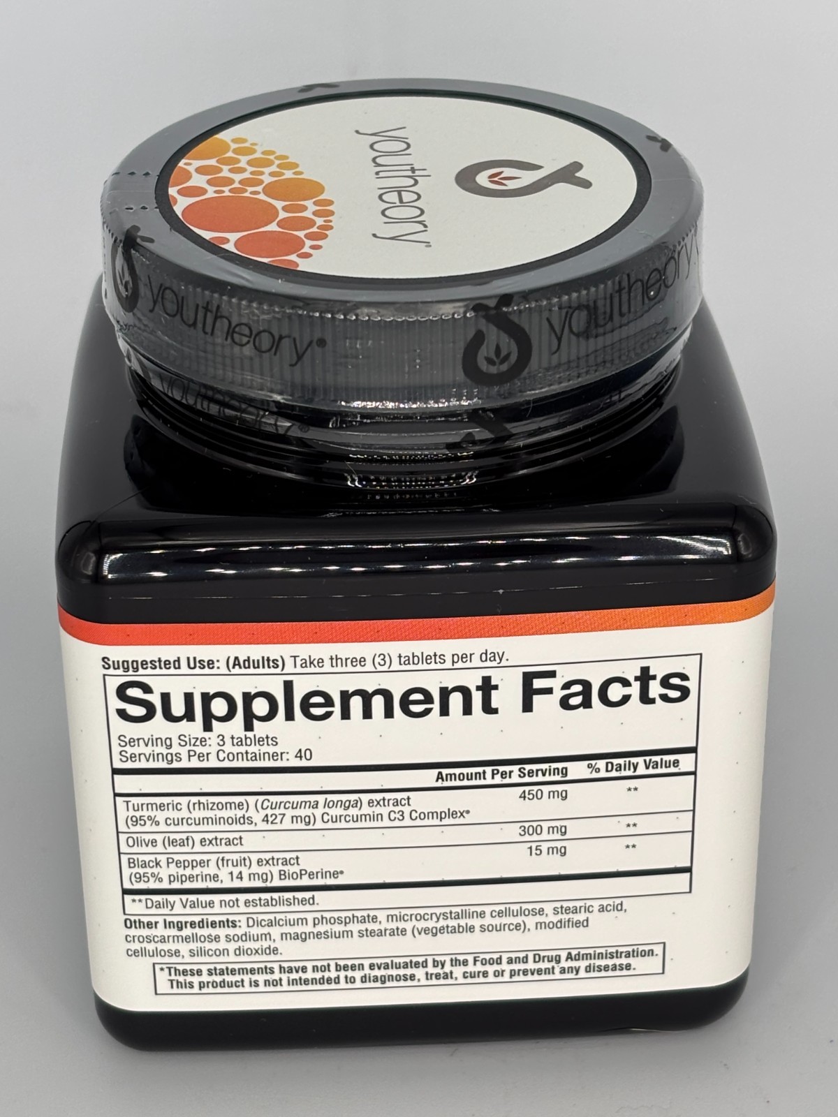 Youtheory Turmeric 120 Tablets Curcumin C3 Complex BioPerine Exp 03/2028 – NEW