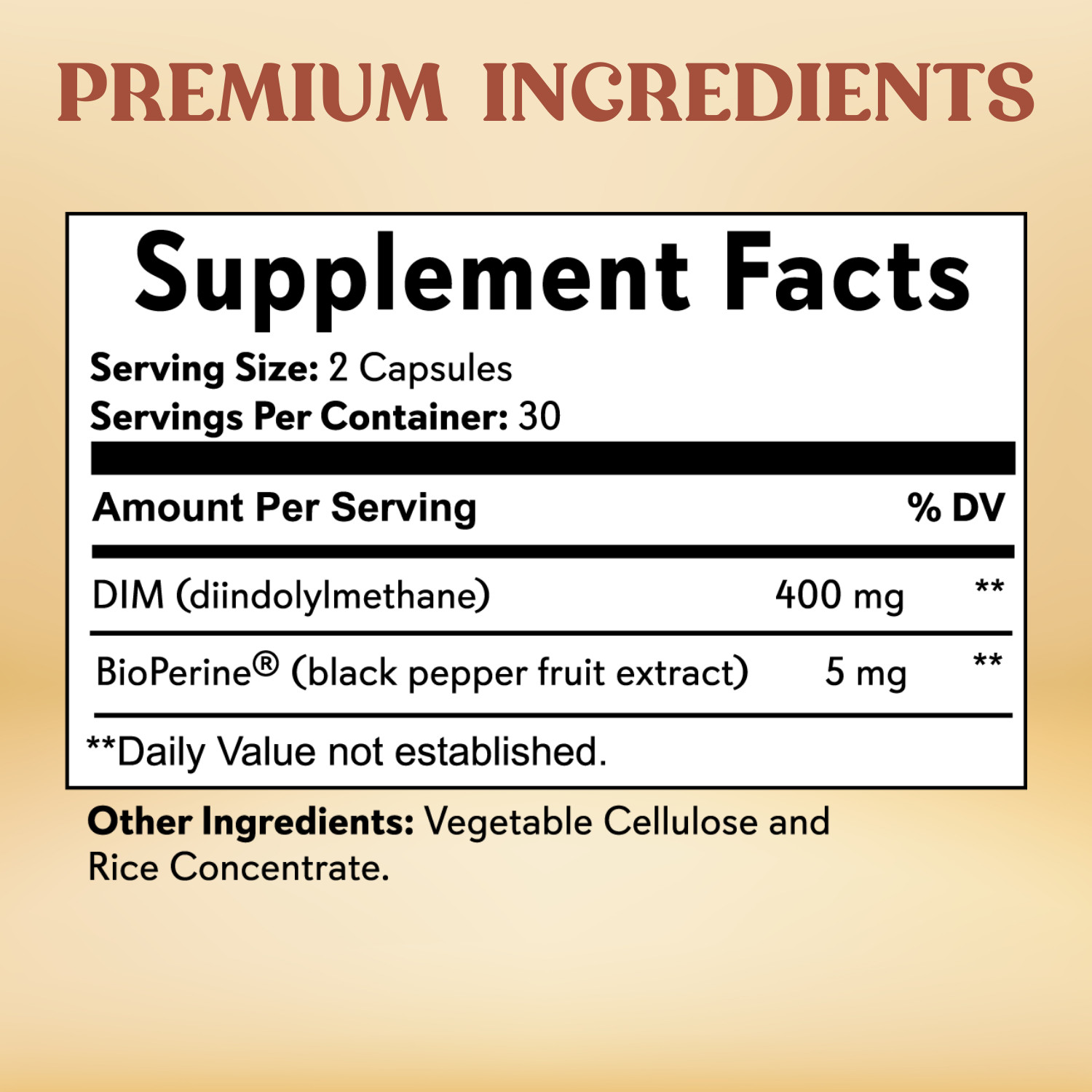 Dr. Berg’s Estrogen Balance DIM (Diindolylmethane) Healthy Estrogen 60 capsules