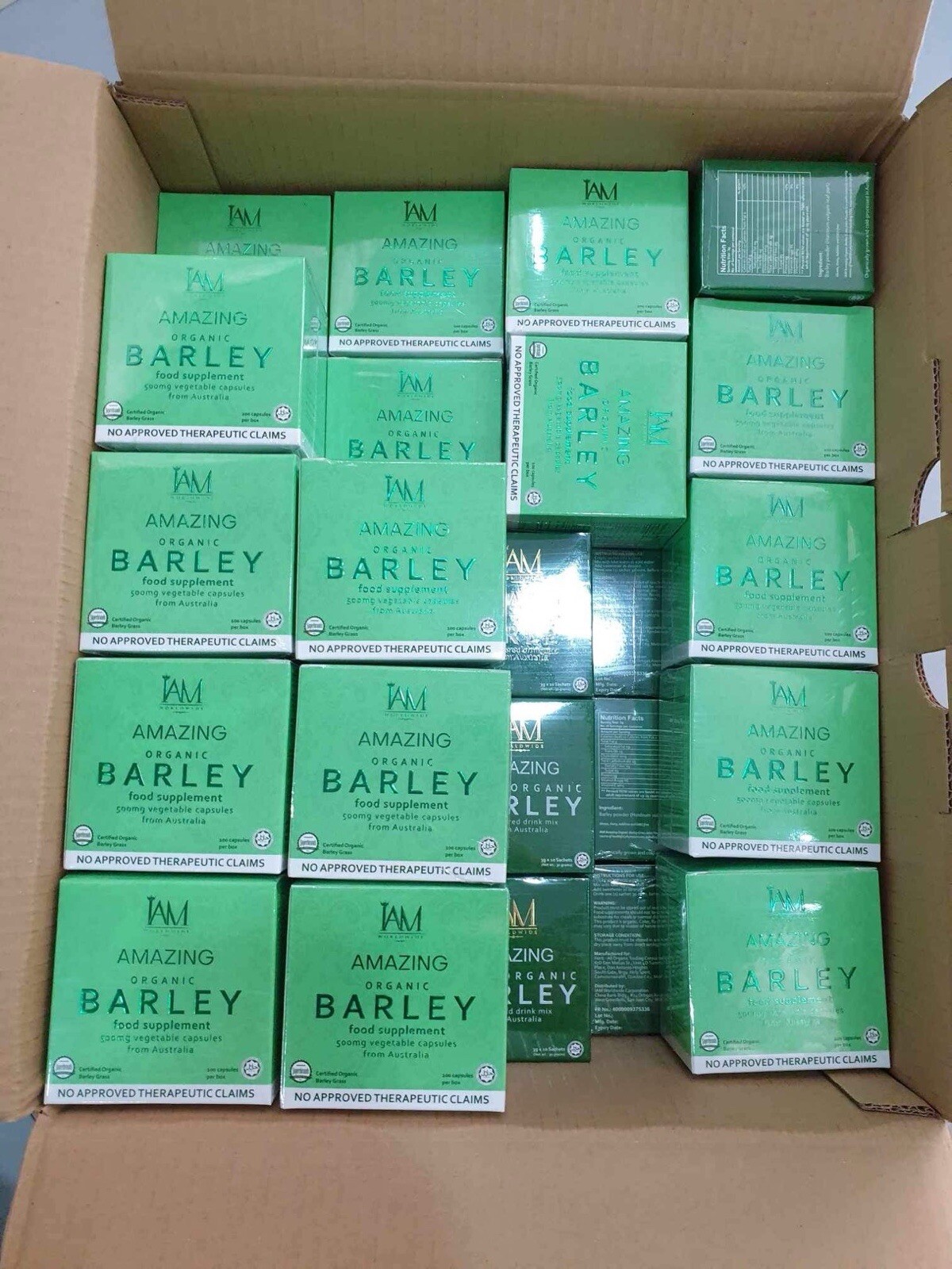3 Boxes Barley Capsules-FREE SHIPPING, FACTORY SEALED)new Packaging