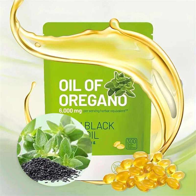 2 in 1 Oil of Oregano & Black Seed Softgels Oil – 6000mg,Immune Support 2026 lat