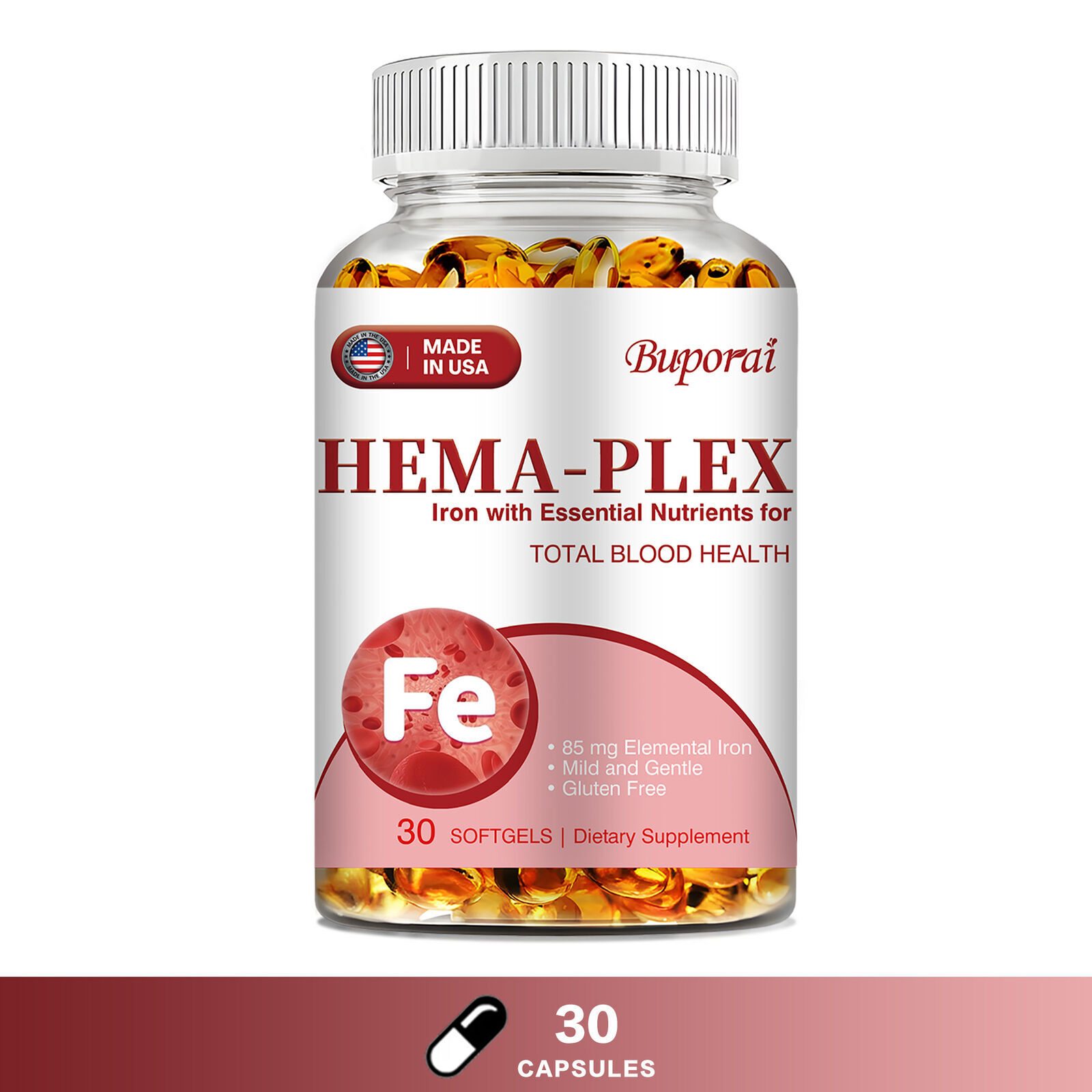 Hema-Plex Iron-Promotes Healthy Blood Circulation And Red Blood Cell Production