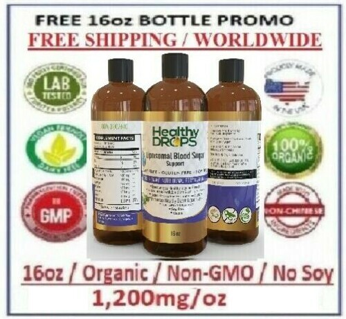 LIPOSOMAL BLOOD SUGAR REDUCER ORGANIC NO SOY 16oz 1,200mg LIQUID Exp: 12/2026