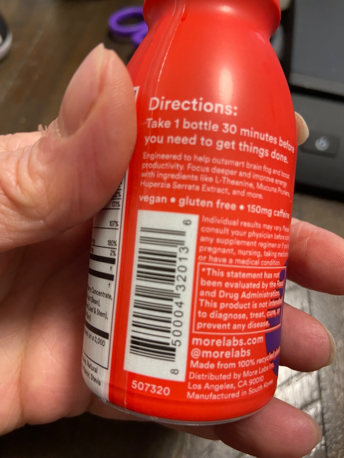 More Labs Liquid Focus Berry Flavored Supplement 3.4 Fl Oz (Pack of 5)