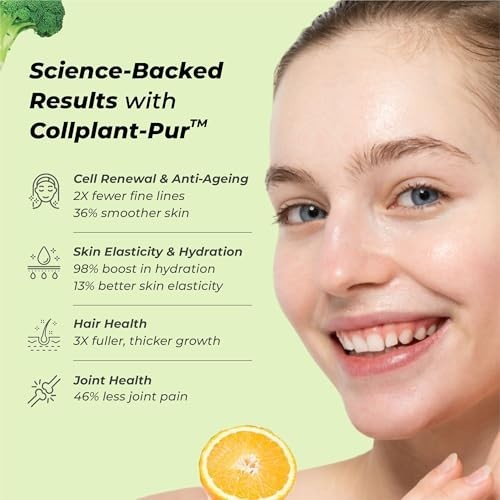 Cureveda Veg Collagen Peptide 5000mg 150g Skin Hair Nails Support Powder Jar FS