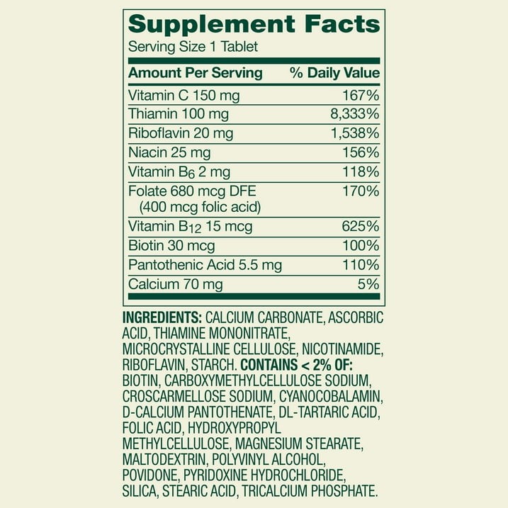 Spring Valley Super Vitamin B-Complex Tablets Value Size, 500 Count